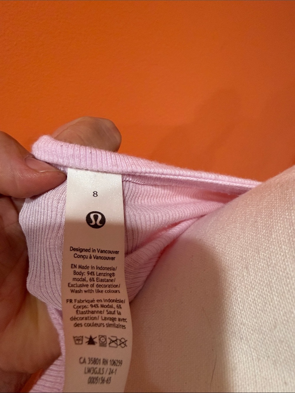 lululemon athletica Light Pink Button-Front V-Neck Top - Picture 3 of 3
